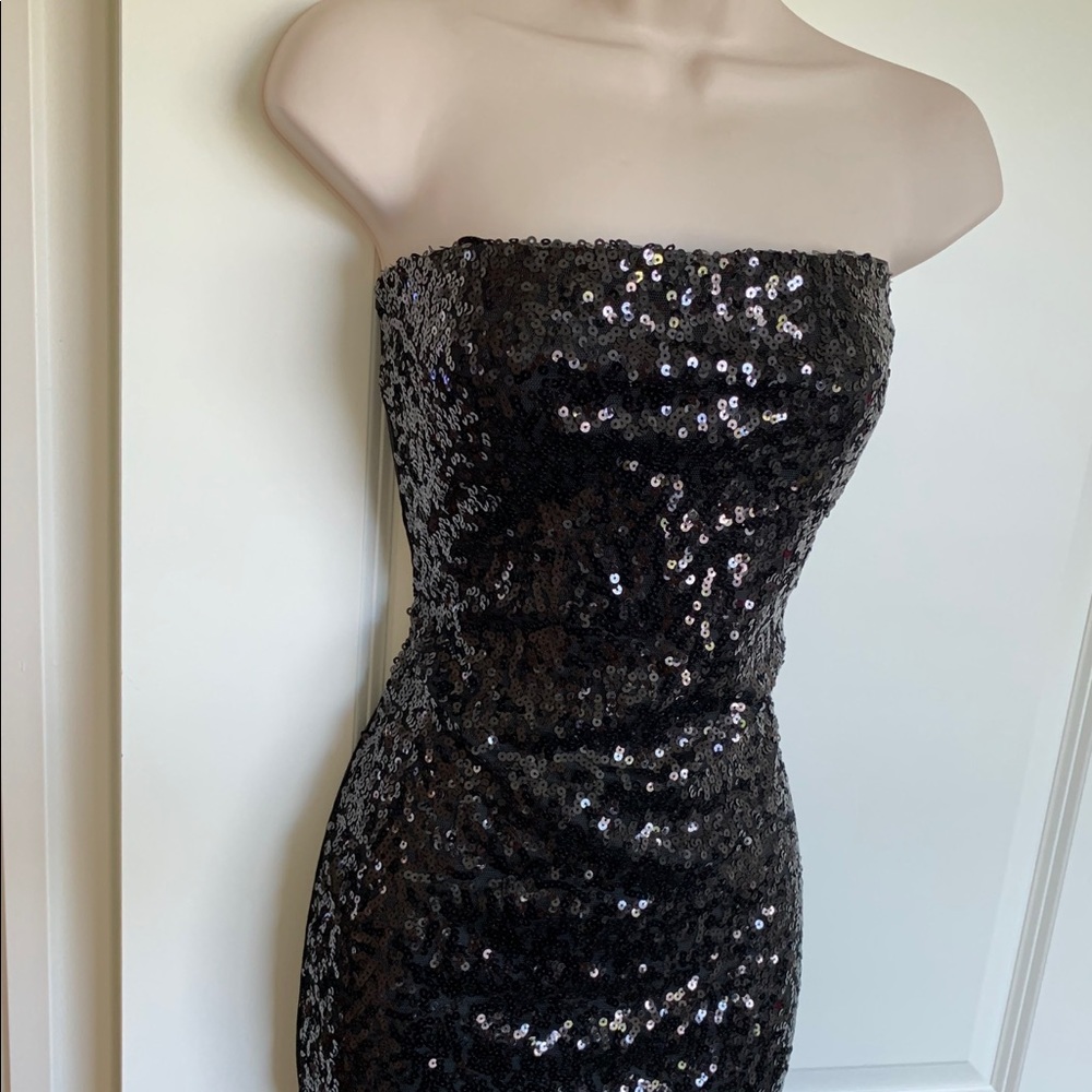 NEW Medium Sequin Tube Backless Mini Dress - Picture 6 of 7